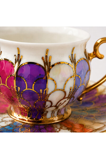 R-EYLA R'Eyla Imperial Mosaic 2-Piece Turkish Coffee Cup Set – Hand-Painted &...