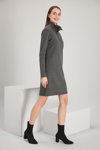 ALEXANDERGARDI Stand-Up Collar Zippered Dress (B21-21500)