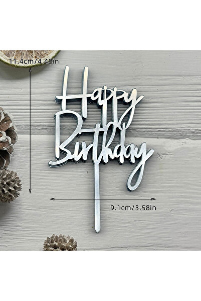 Choice13 Style 12 10pcs 10Pcs Acrylic Happy Birthday Cake Topper Pink Gold Si...