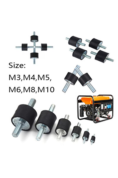 Choice17 M4 10x10mm 4pcs 4/8 Pcs M3 M4 M5 M6 M8 M10 External Thread Shock Abs...
