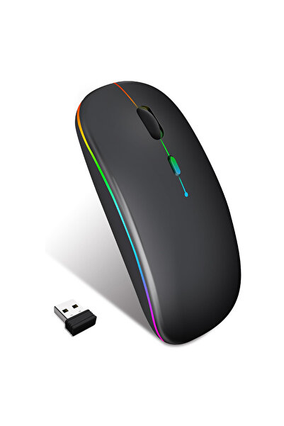 Choice1 Black Dual Mode Bluetooth-Compatible 2.4G Wireless Mouse Type-C Recha...