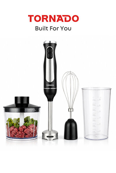 Tornado Hand Blender 600W,2 Speeds + Stepless Variable Speed, Plastic Body wi...