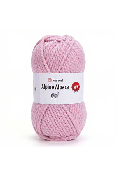 Yarnart ALPINE ALPACA NEW - حبل محبوك يدويًا باللون الوردي - 1445