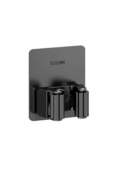 Choice1 حامل ممسحة من الفولاذ المقاوم للصدأ A-Black 304 مع خطاف ومنظم ممسحة م...