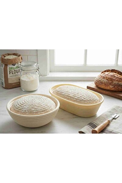 dinckitchen Yuvarlak Ekmek Hamur Mayalama Sepeti 22x9 cm Yuvarlak 22X9