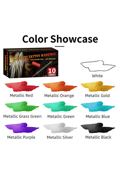Choice1 10 Colors 30-Piece/Color Temporary Tattoo Marker Set, Safe, Non-Toxic...