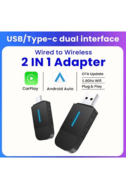 Choice 15mm ANYFAR Dual Interface Wireless CarPlay Android Auto Wireless USB ...