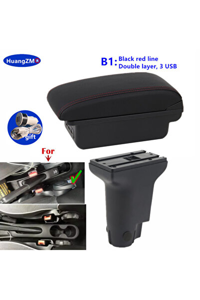 Choice5 خط أحمر B1 مع 3 منافذ USB لصندوق مسند الذراع في سيارة فيات 500 وفيات ...