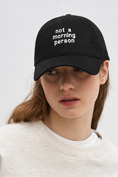 Eazy Co Nisam jutarnji tip - crna unisex bejzbol kapa
