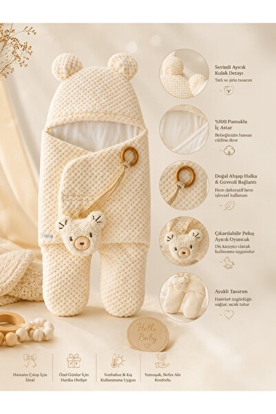 Tomuycuk 100% Cotton Extra Soft Winter Baby Blanket Swaddle Toy Sleeping Bag ...