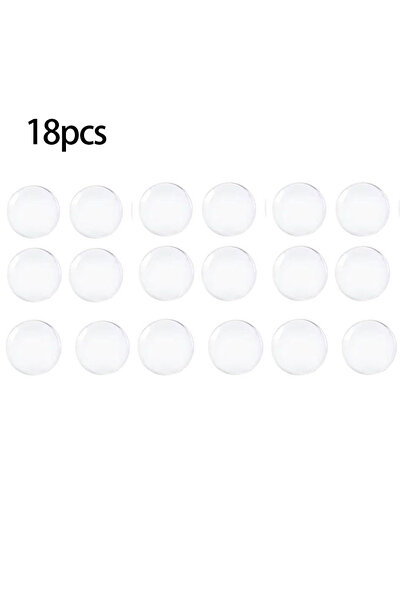 Choice1 40x8mm transparent-18pc Door Knob Wall Shield Clear Soft Door Stopper...