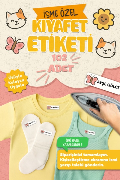 MSticker Kıyafet Etiketi - Okul Kıyafetlerine Kişiye Özel 30 Saniyede Uygulam...