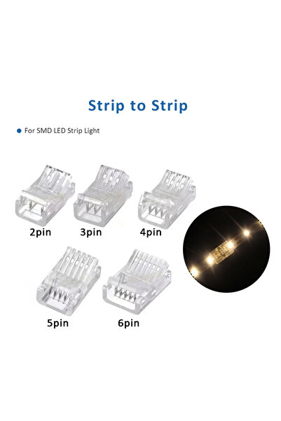 Choice11 5Pin 10mm 10PCS Strip to Strip 2Pin 3Pin 4Pin 5Pin 6Pin LED Connecto...