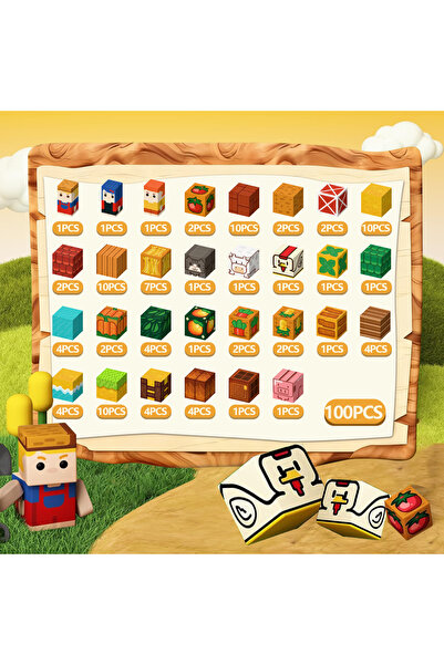 Choice4 Farm-100pcs Magnetic Building Blocks Mine World Magnetic Forest House...
