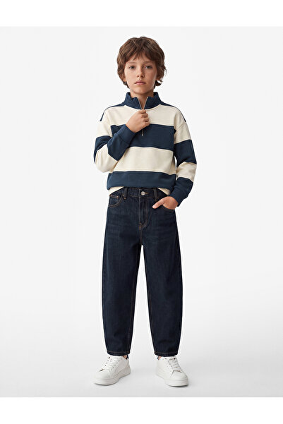 Koton Pantaloni cu talie ajustabilă elastică bumbac bucăți cu buzunare denim