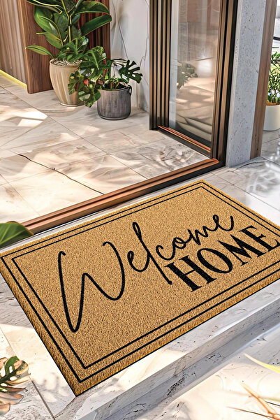 Decovetro Koko Paspas Welcome Home Desenli Kapı Önü Paspası 40 x 60 Cm