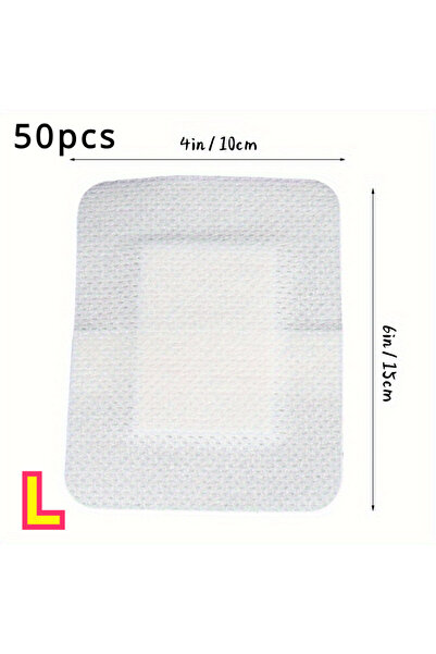 Choice1 L 50pcs Large Size Hypoallergenic Non-woven Medical Adhesive Wound Dr...