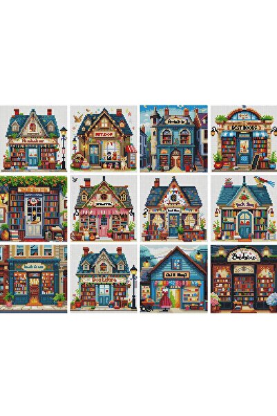Choice CC-059 HUACAN 12pcs New Arrivals Mini Diamond Painting Landscape Build...