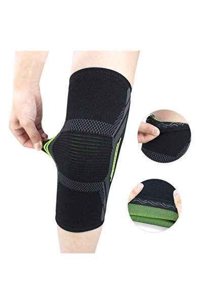 Choice Green color L Single Knee Pad Knitted Nylon Sports Riding Protective G...