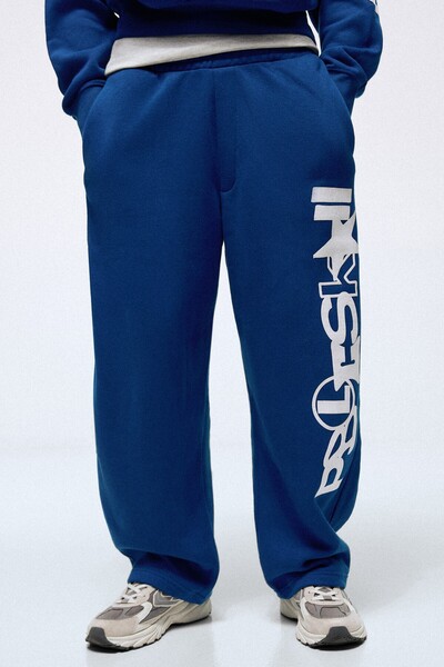 Bershka Yan baskılı balloon fit pantolon