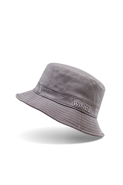 WINGS BRAND Pălărie tip pescar WINGS UNLEASH din bumbac, gri