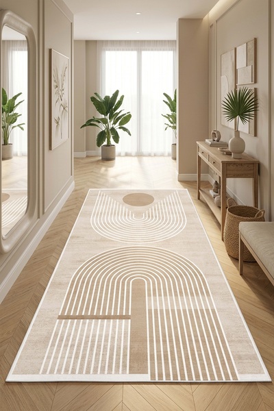 West Home Bohem Yıkanabilir Kaymaz Taban Leke Tutmaz Salon Halısı Mutfak Halısı ve Yolluk