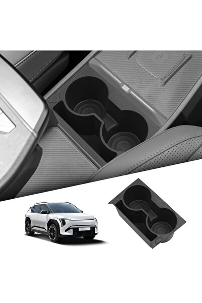 Choice CUP BOX BLACK Smabee for Kia EV3 EV4 2024-2026 Center Console Water Cu...