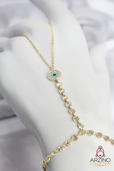 Generic Brand Gold Color Brass Zircon Stone Evil Eye Model Shahmeran Tj-Sn773