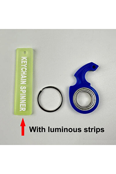 Choice Blue Spinner Stress Toy Funny Idget Toys Kids Fingertip Spinning Keyri...