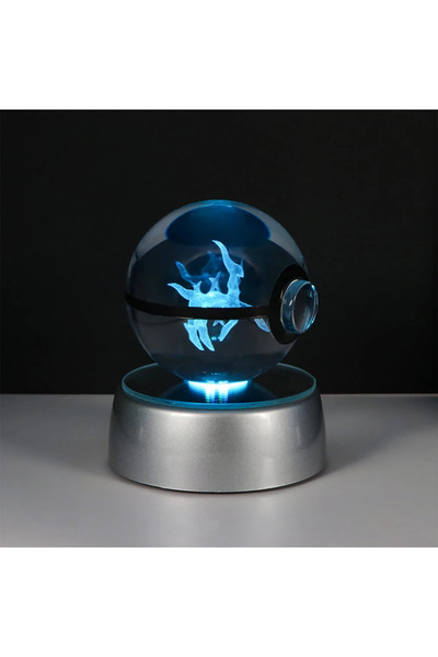Choice19 5cm with Base Arceus Pokemon 3D Crystal Ball Pikachu Gengar Eevee Me...