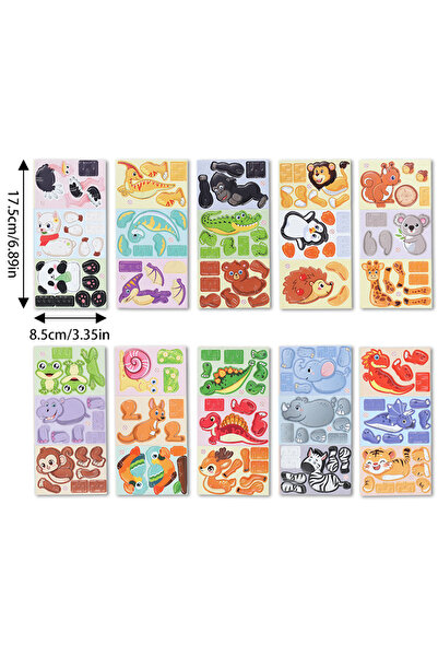Choice3 Aniaml 30Pcs Mini Animal Dinosaur DIY Paper Jigsaw Puzzles Toys For K...