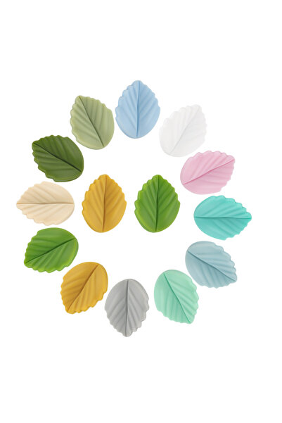 Choice23 10pcs Mix color Sunrony 10pcs Mini Leaf Flower Silicone Beads For Je...