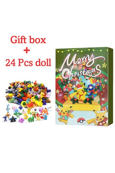 choice2 24pcs doll with box 2025 Pokemon Christmas Advent Calendar Box 24pcs ...