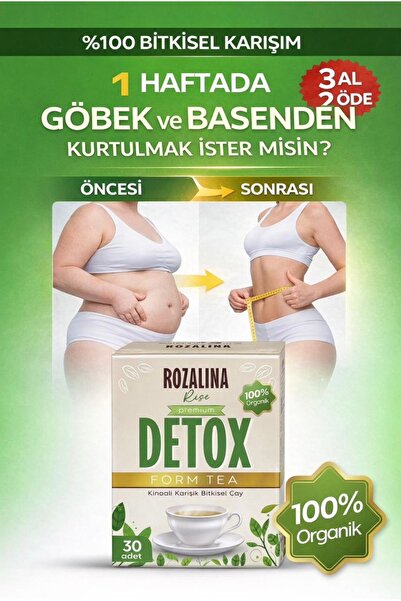 Rozalina Rise Özel Formül Detox Diyet Çayı Organik kinoa Karışık Çayı 1 kutu ...
