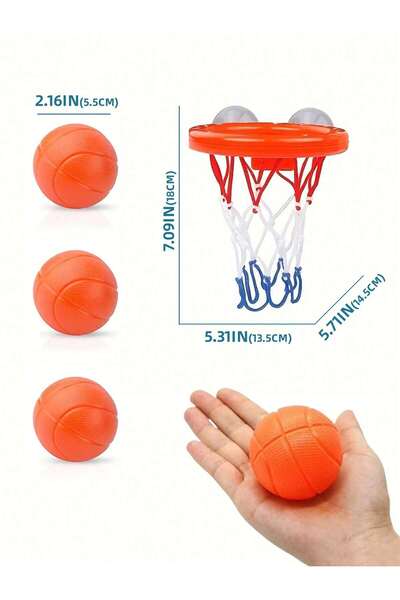Choice Bathroom basketball Toddler Bath Basketball Hoop Toy with 3 Soft Balls...