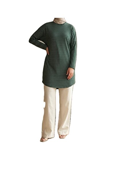 RESPİRO Comfortable Cut Striped Seasonal Tunic Plus Size Tunic Does Not Show ...