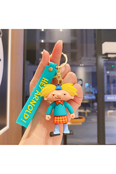 Choice 02 Anime Hey Arnold Figure Keychain Cartoon Cute Shortman Bag Pendent ...