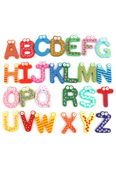 Choice 26 Pcs Random style Magnetic Letters Numbers Refrigerator Magnets Colo...