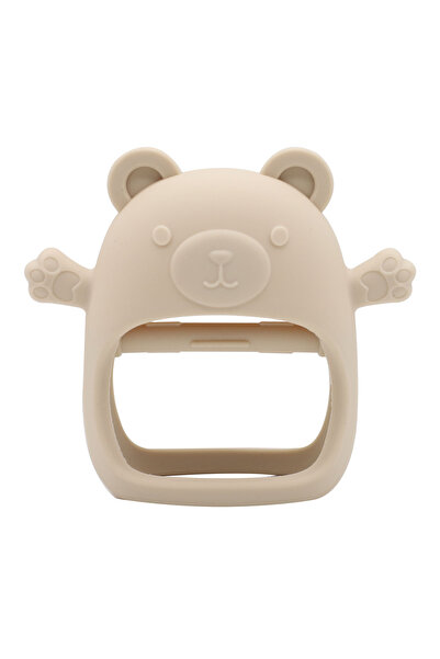 Choice Beige Silicone teddy bear teething toy for babies, easy to grip and an...