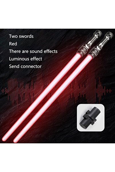 Choice1 2PCS Colorful Glowing Sword Toys Laser Sword Lightsaber Red and Blue ...