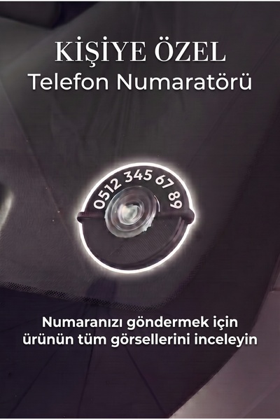 formera3d Vantuzlu Araç İçi Telefon Numaratörü - Numara Gizleme Kapaklı Güneş...