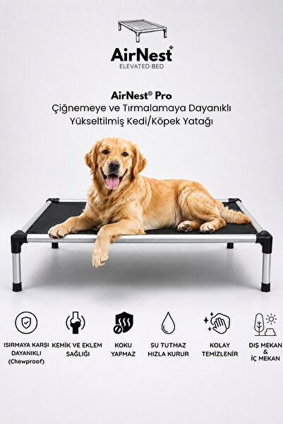 Yükseltilmiş Kedi/Köpek Yatağı(Isırmaya ve Parçalamaya Dayanıklı)