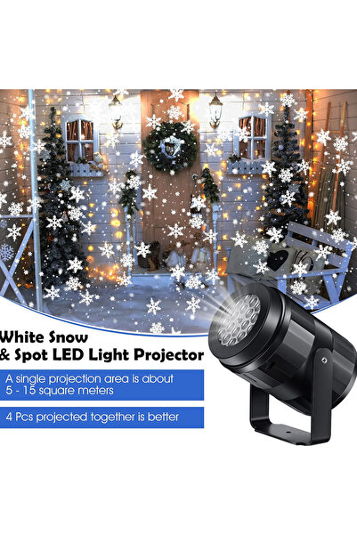 Choice Snowflake LED USB Snowflake Projector Holiday Lights Christmas Project...