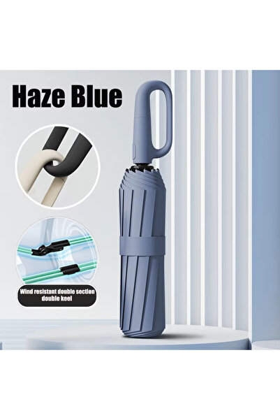 Choice Aluminum 16K Haze Blue Extra-Large Reinforced UV-Resistant Windproof R...