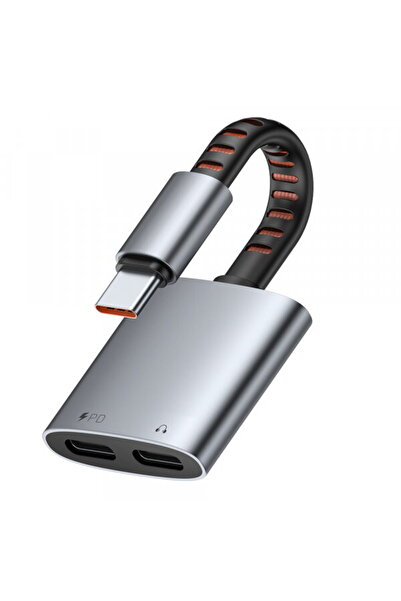 Mcdodo Adaptor audio USB-C - USB-C / USB-C CA-3370, Gri