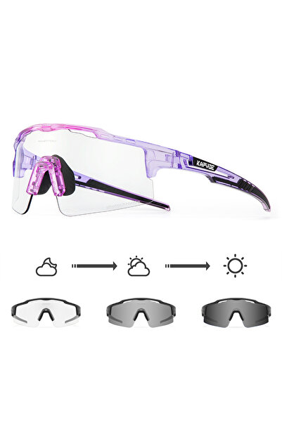 KAPVOE Photochromic-1lens 09 Kapvoe-New Photochromic Sunglasses for Men Cycli...