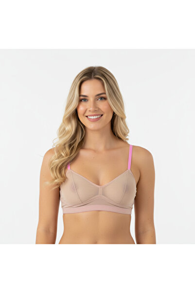 BONBON Women's Tulle Transparent Underwireless Bra Bb2790