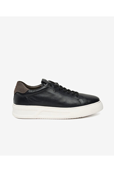 Greyder Erkek Siyah Hakiki Deri Sneaker Ayakkabı 6Y1SA64758