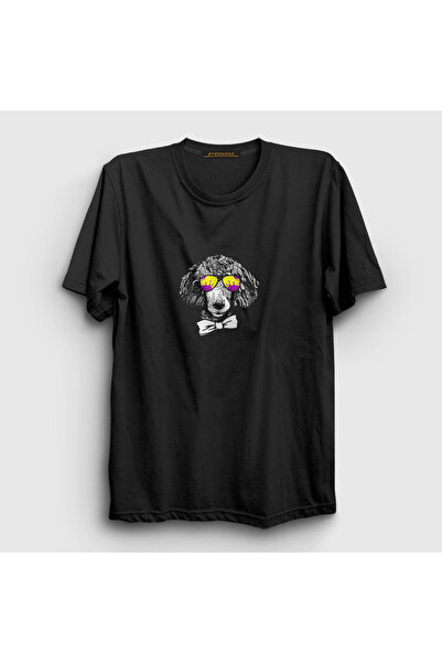 Presmono Unisex crni pudl pas T-shirt 409727tt