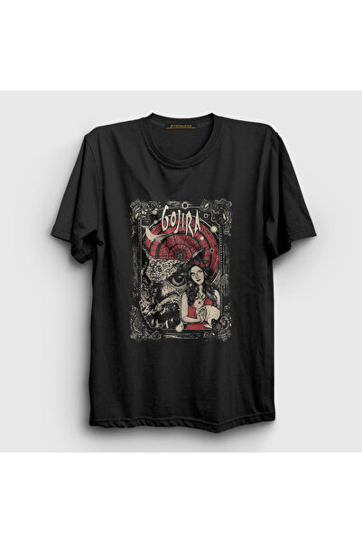 Presmono Unisex Black Universe Gojira T-shirt414363tt